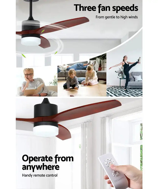 Quiet and powerful ceiling fan suitable for indoor and undercover outdoor use