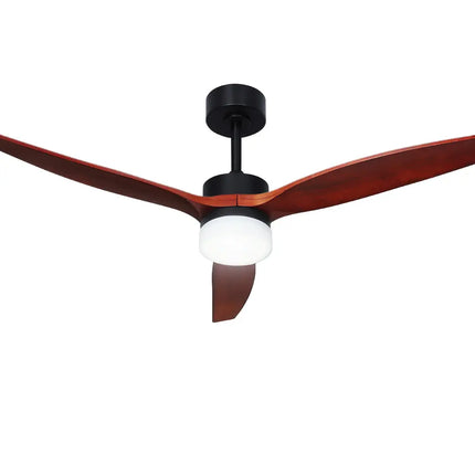 Devanti 52” Ceiling Fan with LED Light and Remote – Dark Wood Finish