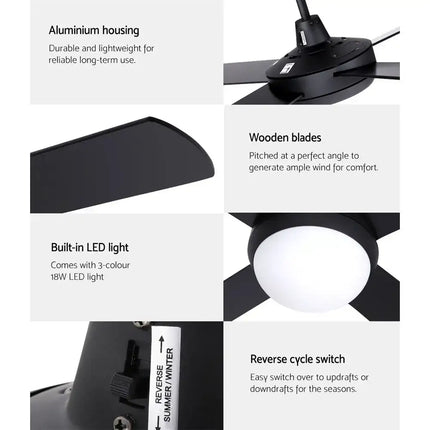 Reverse airflow ceiling fan for year-round comfort in any space