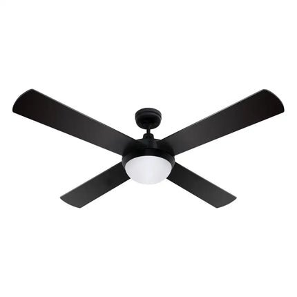 Devanti 52” Black Ceiling Fan with LED Light and Remote Control