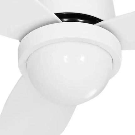 Remote-controlled ceiling fan with LED lighting for indoor and outdoor use