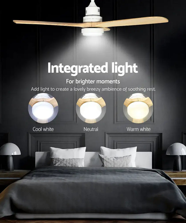 Quiet and powerful ceiling fan for indoor and undercover outdoor use