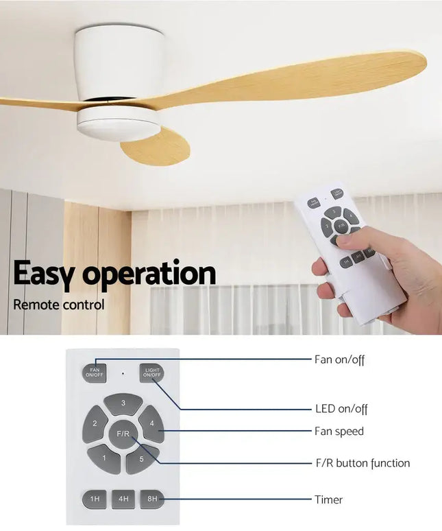 Ceiling fan with reverse cycle function for both summer cooling and winter warmth