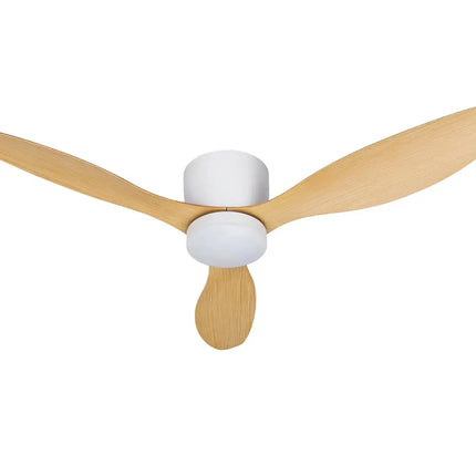 Devanti 52” Light Wood DC Ceiling Fan with LED Light and Remote Control