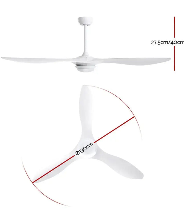 52-inch ceiling fan with an 8-hour timer and energy-efficient 40W motor