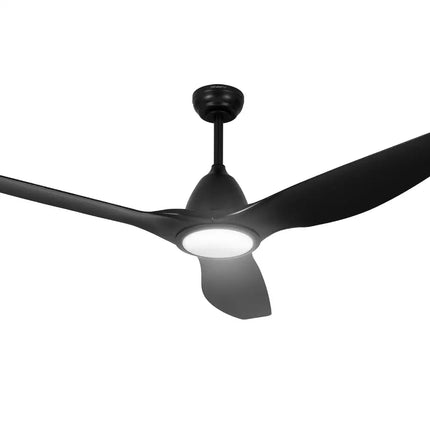 Devanti 64 Inch Ceiling Fan DC Motor w/Light w/Remote - Black - Appliances > Fans > Ceiling Fans