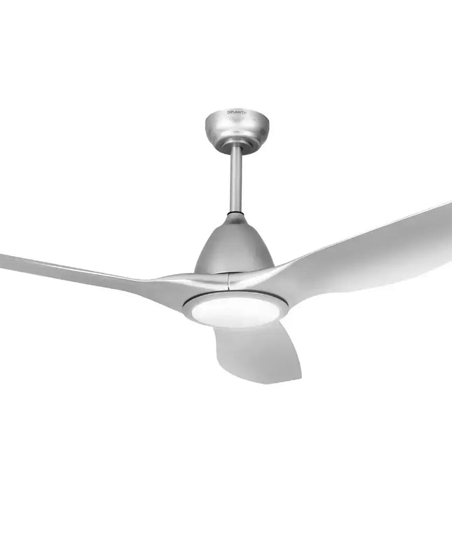 Devanti 64 Inch Ceiling Fan DC Motor w/Light w/Remote - Silver - Appliances > Fans > Ceiling Fans