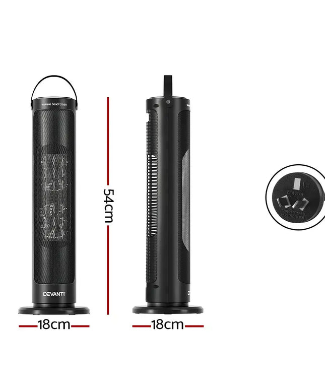 Devanti Ceramic Tower Heater 2000W - Appliances > Heaters