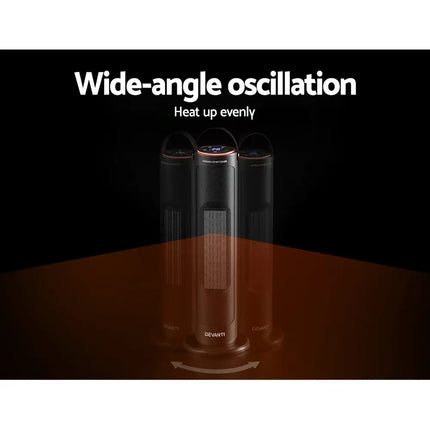 Devanti Ceramic Tower Heater 2000W - Appliances > Heaters