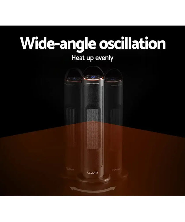 Devanti Ceramic Tower Heater 2000W - Appliances > Heaters