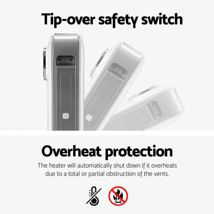 Devanti Electric Convection Heater White 2000W - Appliances > Heaters