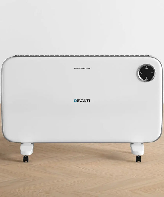 Devanti Electric Convection Heater White 2000W - Appliances > Heaters