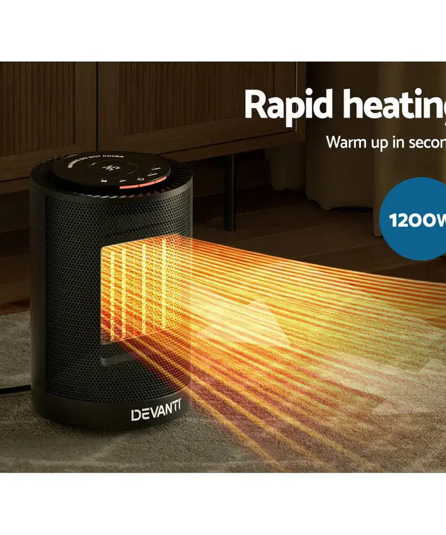 Devanti Electric Fan Heater 1200W - Appliances > Heaters