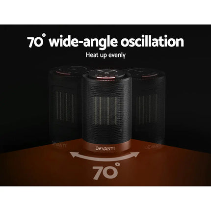 Devanti Electric Fan Heater 1200W - Appliances > Heaters