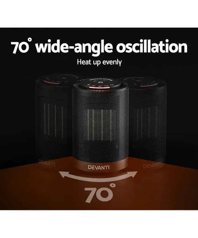 Devanti Electric Fan Heater 1200W - Appliances > Heaters