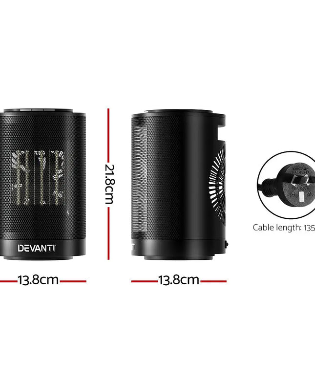 Devanti Electric Fan Heater 1200W - Appliances > Heaters