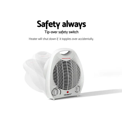 Devanti Electric Fan Heater 2000W - Appliances > Heaters
