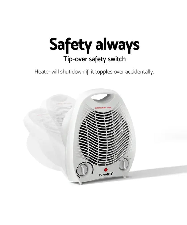 Devanti Electric Fan Heater 2000W - Appliances > Heaters