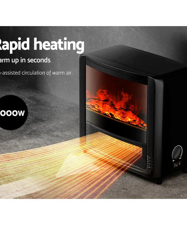 Devanti Electric Fireplace Fire Heaters 2000W - Appliances > Heaters