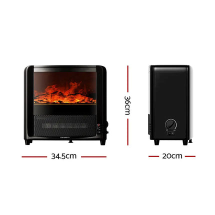 Devanti Electric Fireplace Fire Heaters 2000W - Appliances > Heaters