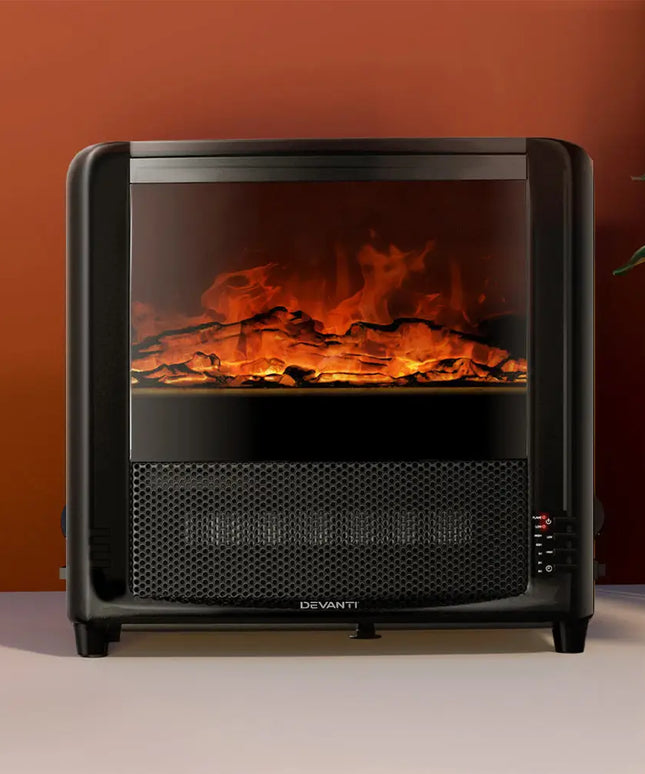Devanti Electric Fireplace Fire Heaters 2000W - Appliances > Heaters
