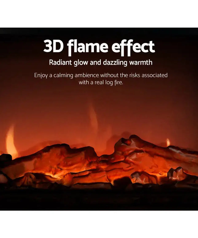 Devanti Electric Fireplace Fire Heaters 2000W - Appliances > Heaters