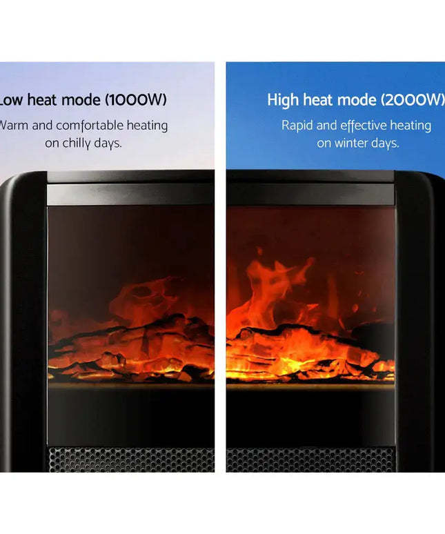 Devanti Electric Fireplace Fire Heaters 2000W - Appliances > Heaters