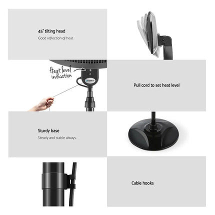 Devanti Electric Patio Heater 2000W - Appliances > Heaters