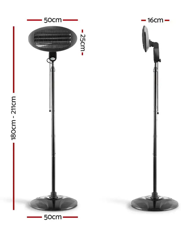 Devanti Electric Patio Heater 2000W - Appliances > Heaters