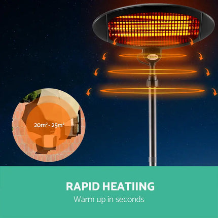 Devanti Electric Patio Heater 2000W - Appliances > Heaters