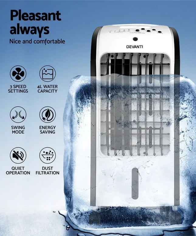 Devanti Evaporative Air Cooler Conditioner 4L - Appliances > Air Conditioners