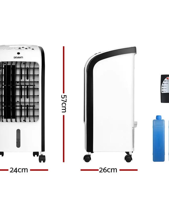 Devanti Evaporative Air Cooler Conditioner 4L - Appliances > Air Conditioners
