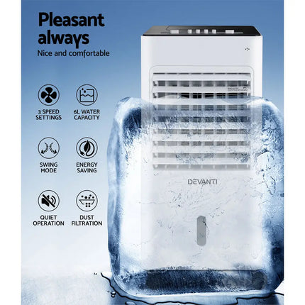 Devanti Evaporative Air Cooler Conditioner 6L - Appliances > Air Conditioners