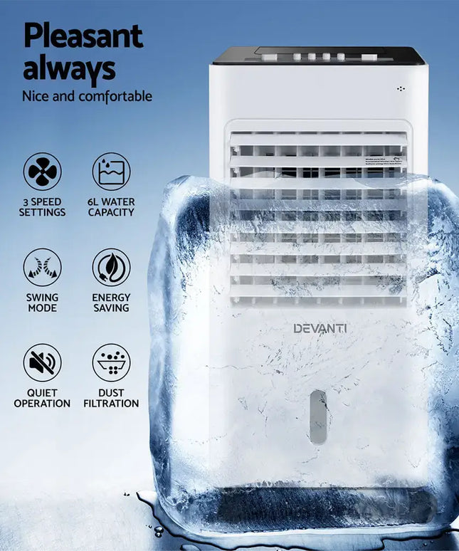 Devanti Evaporative Air Cooler Conditioner 6L - Appliances > Air Conditioners