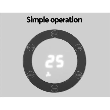 Devanti Tower Evaporative Air Cooler Conditioner Portable Cool Fan Humidifier 6L - Appliances > Air Conditioners