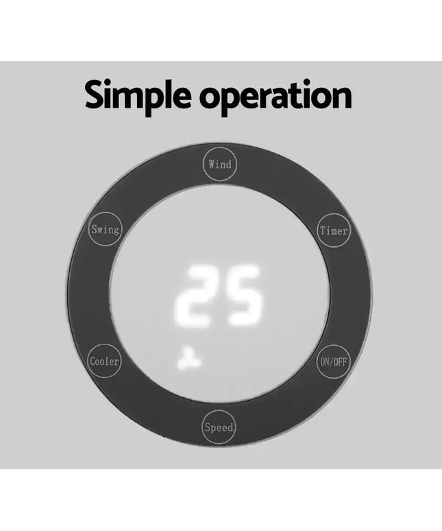 Devanti Tower Evaporative Air Cooler Conditioner Portable Cool Fan Humidifier 6L - Appliances > Air Conditioners