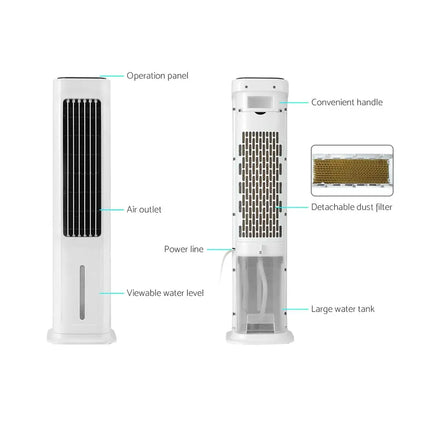 Devanti Tower Evaporative Air Cooler Conditioner Portable Cool Fan Humidifier 6L - Appliances > Air Conditioners