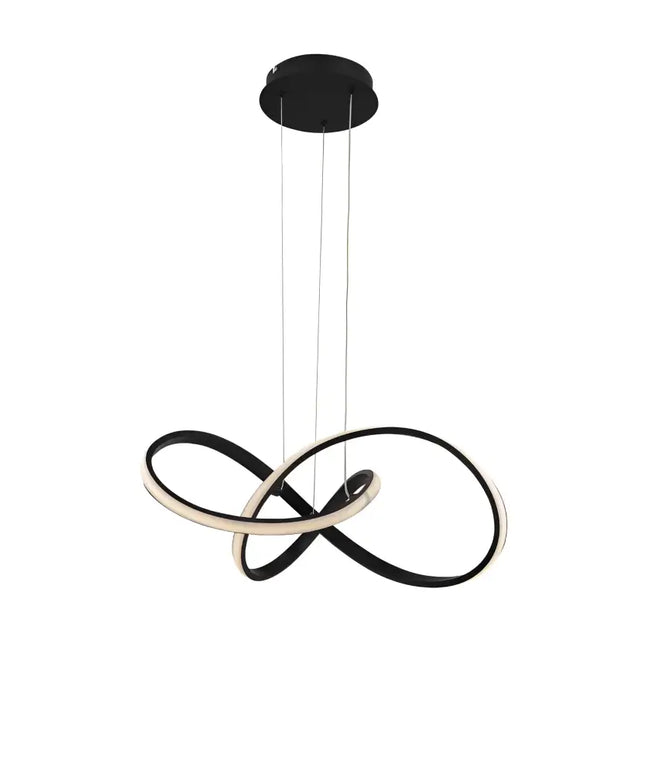 Diamanto Dimmable LED Pendant Light - Black - LL002PL089B-LED Pendants-Lexi Lighting