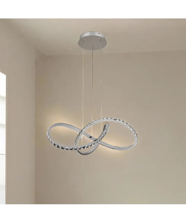 Diamanto LED Pendant Light with artistic crystal chandelier design and attractive choices