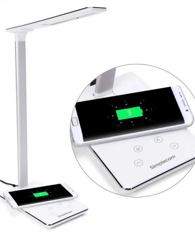 Dimmable LED Desk Lamp with Wireless Charging Base-Home & Garden > Lighting-Dropli
