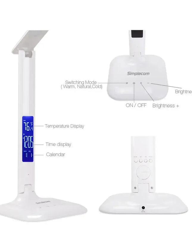 Dimmable Touch Control Multifunction LED Desk Lamp 4W with Digital Clock-Electronics > Computer Accessories-Dropli