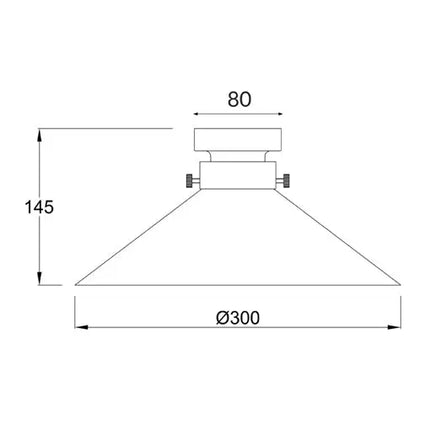 DIYBAT DIY Black Batten Fitting With Clear Large Cone Shape Glass - DIYBAT13-DIY Batten Fix Lights-CLA Lighting