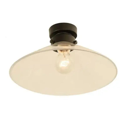 DIYBAT DIY Black Batten Fitting With Clear Large Cone Shape Glass - DIYBAT13-DIY Batten Fix Lights-CLA Lighting