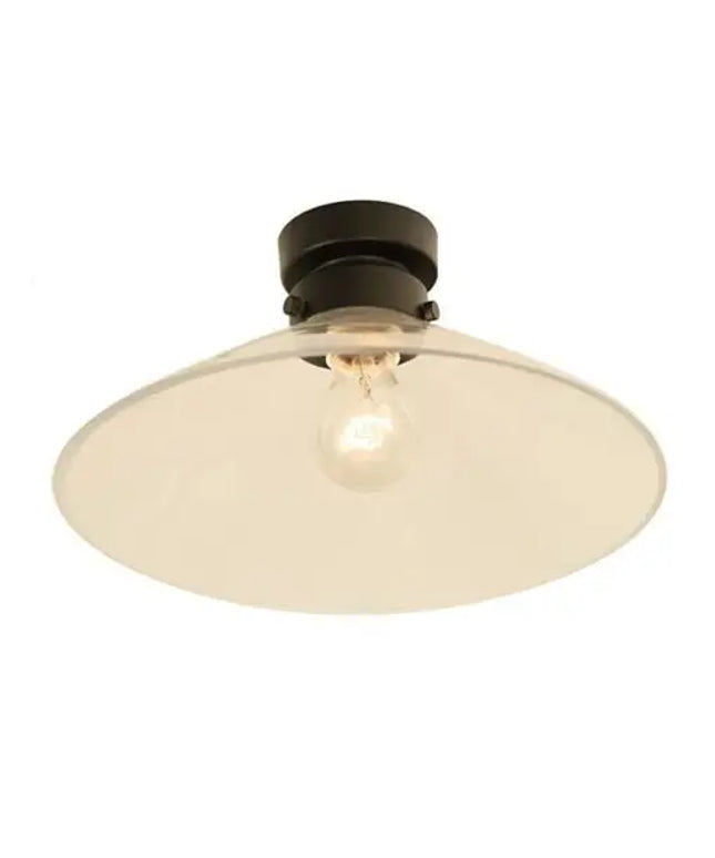 DIYBAT DIY Black Batten Fitting With Clear Large Cone Shape Glass - DIYBAT13-DIY Batten Fix Lights-CLA Lighting