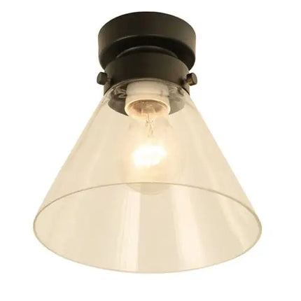 DIYBAT DIY Black Batten Fitting With Clear Small Cone Shape Glass - DIYBAT05-DIY Batten Fix Lights-CLA Lighting