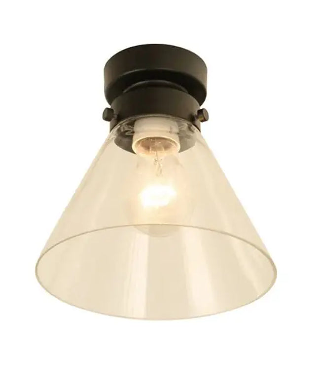 DIYBAT DIY Black Batten Fitting With Clear Small Cone Shape Glass - DIYBAT05-DIY Batten Fix Lights-CLA Lighting