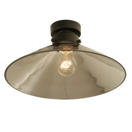 DIYBAT DIY Black Batten Fitting With Smoke Large Cone Shape Glass-DIY Batten Fix Lights-CLA Lighting