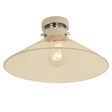 DIYBAT DIY Chrome Batten Fitting With Clear Large Cone Shape Glass - DIYBAT14-DIY Batten Fix Lights-CLA Lighting