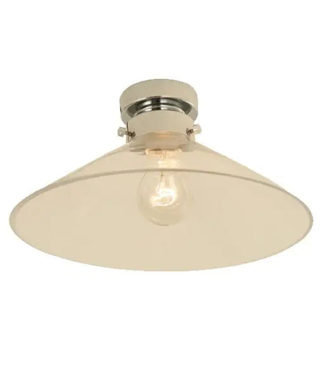 DIYBAT DIY Chrome Batten Fitting With Clear Large Cone Shape Glass - DIYBAT14-DIY Batten Fix Lights-CLA Lighting