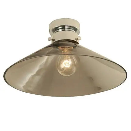DIYBAT DIY Chrome Batten Fitting With Smoke Large Cone Shape Glass - DIYBAT16-DIY Batten Fix Lights-CLA Lighting
